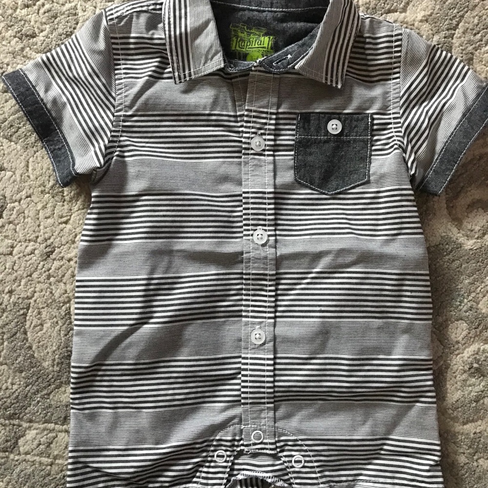 3-6 month onesie collared outfit